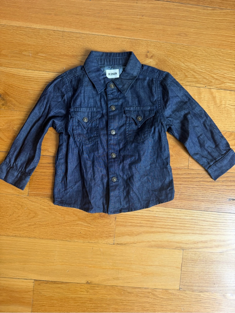 Hudson Jeans Dark Blue Denim Button-Down Shirt